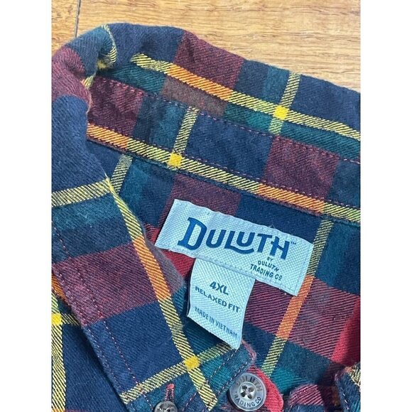 Lot of 2 Duluth Trading Co Shirts 4XL Flannel Plaid Mens Relaxed Fit - Picture 2 of 10